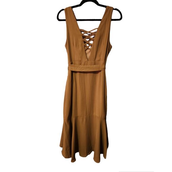 NWT WonderLust LA Olive Green Back Crisscross Design Size Large - Picture 3 of 9